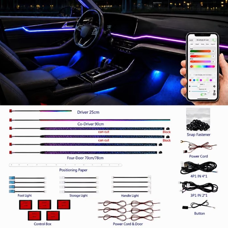 Door Handle - Car Ambient Lighting Kit 18 in