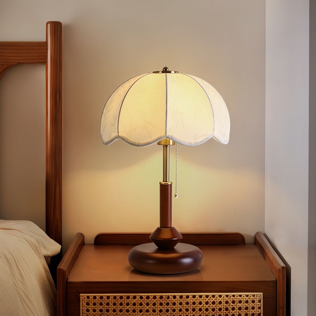 Light Switch - Vintage Scalloped Dome Table Lamp for