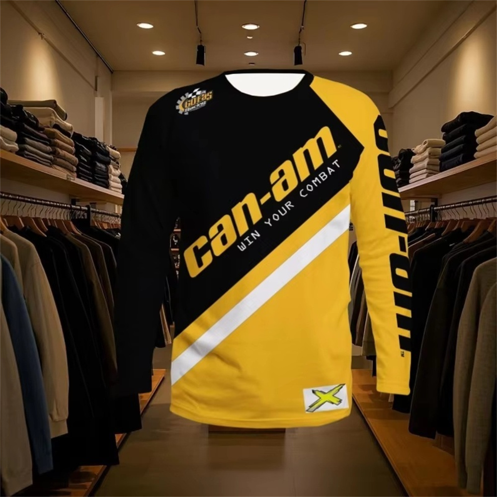 Wallpaper - Motorcycle Racing Long Sleeve Round Neck