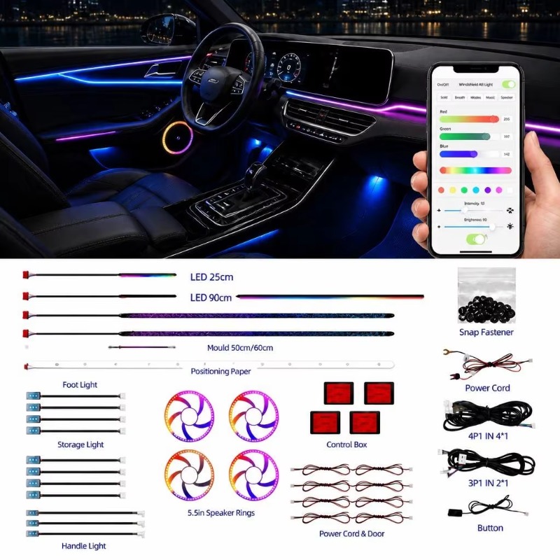 Car Ambient Lighting Kit 18 in - Door Handle review and price