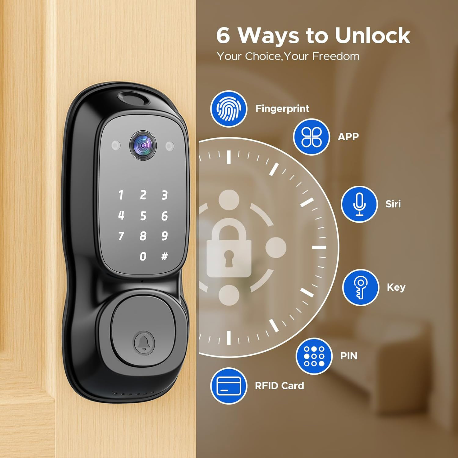 Tuya Wifi Smart Door Lock ‎Cam - Door Lock review and price
