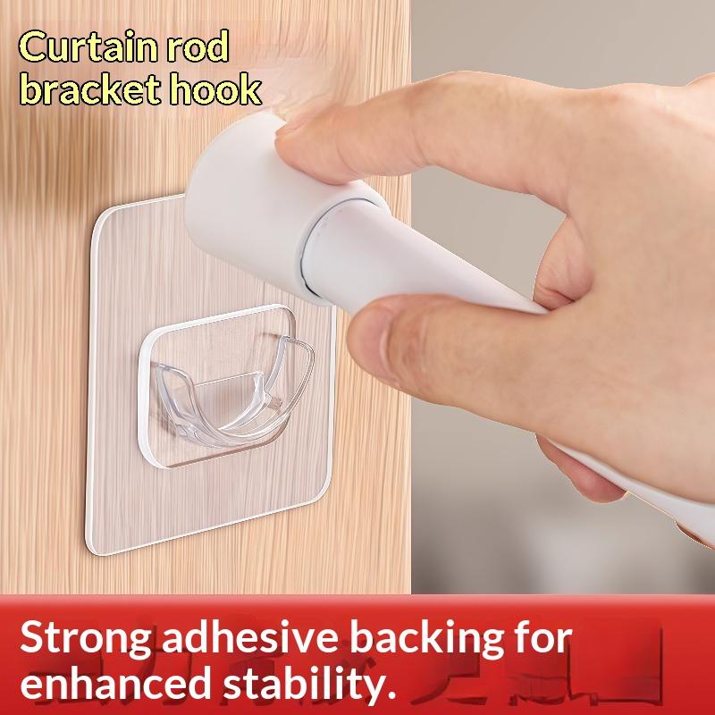 No Drill Transparent Self Adhe - Curtain Rods review and price