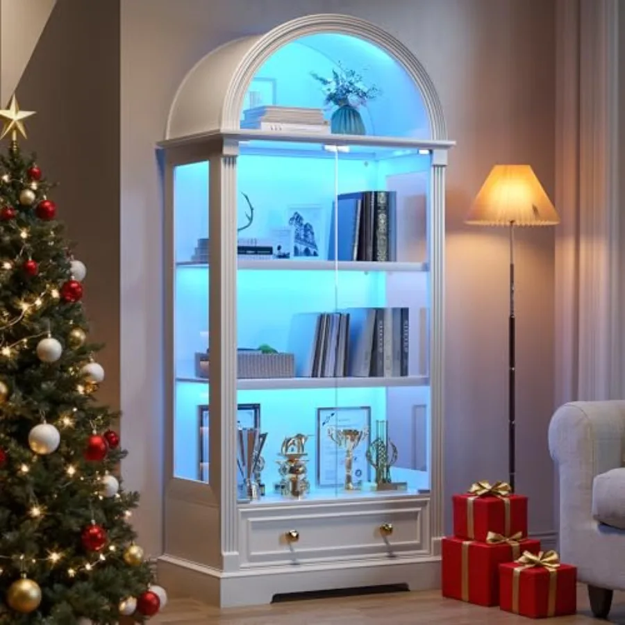Curio Cabinet with Glass Doors - Cabinet Hinges review and price
