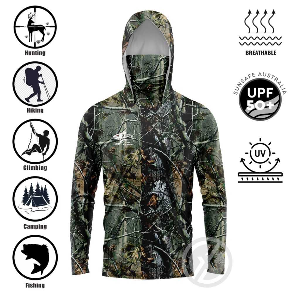 UPF50+ Hooded Fishing Shirt Bu - Wallpaper review and price