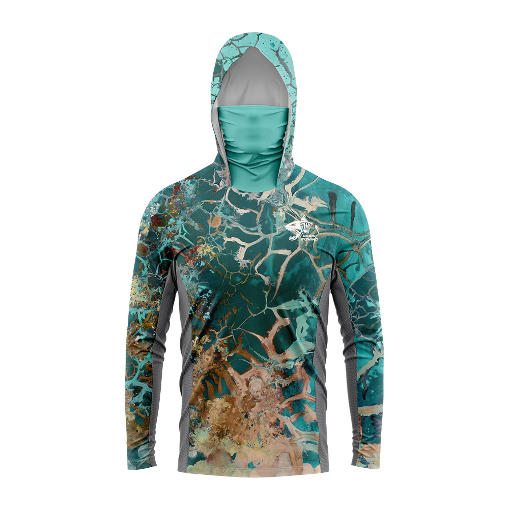 UPF50+ Hooded Fishing Shirt Bu - Wallpaper review and price