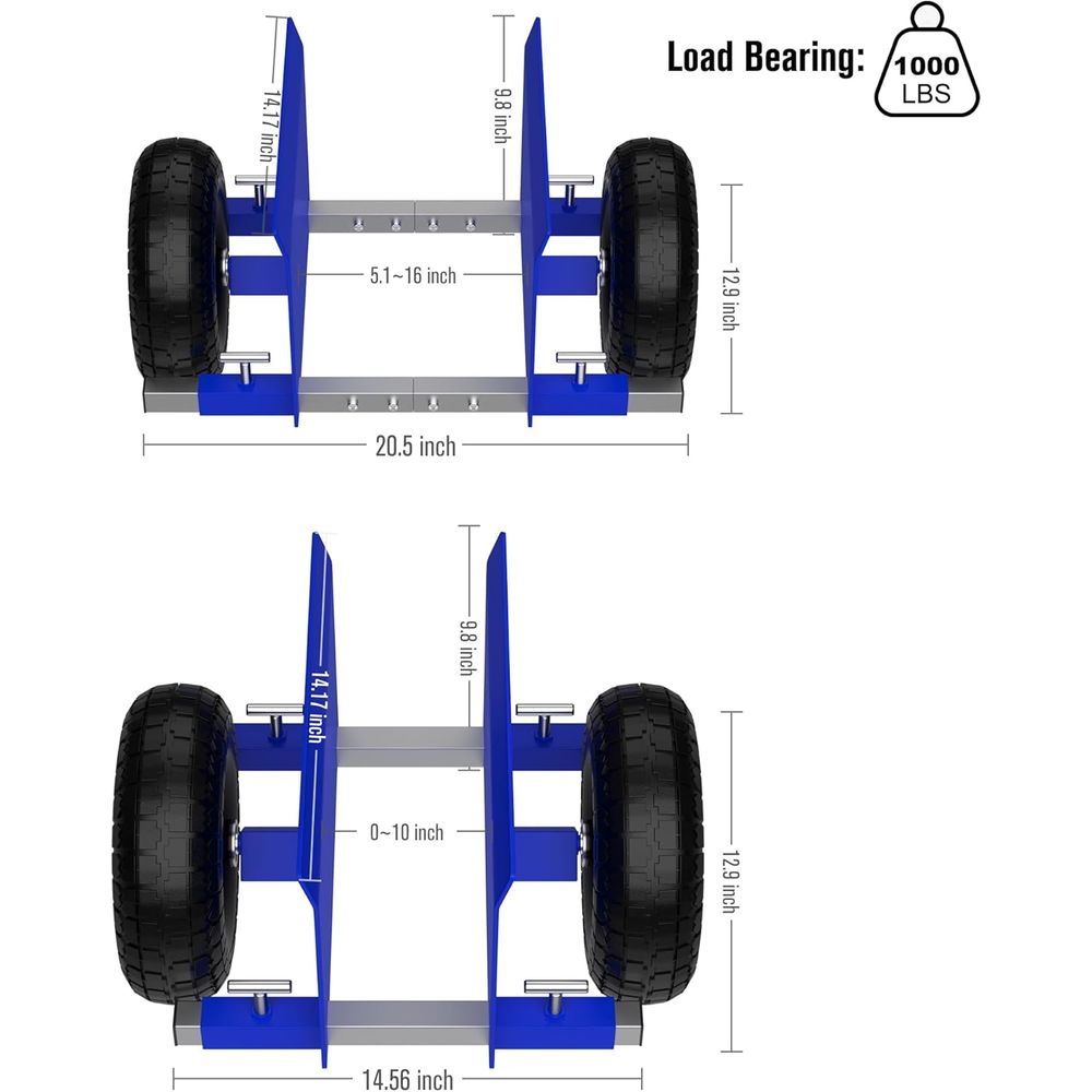 Adjustable Panel Dolly with 2x - Door Handle review and price