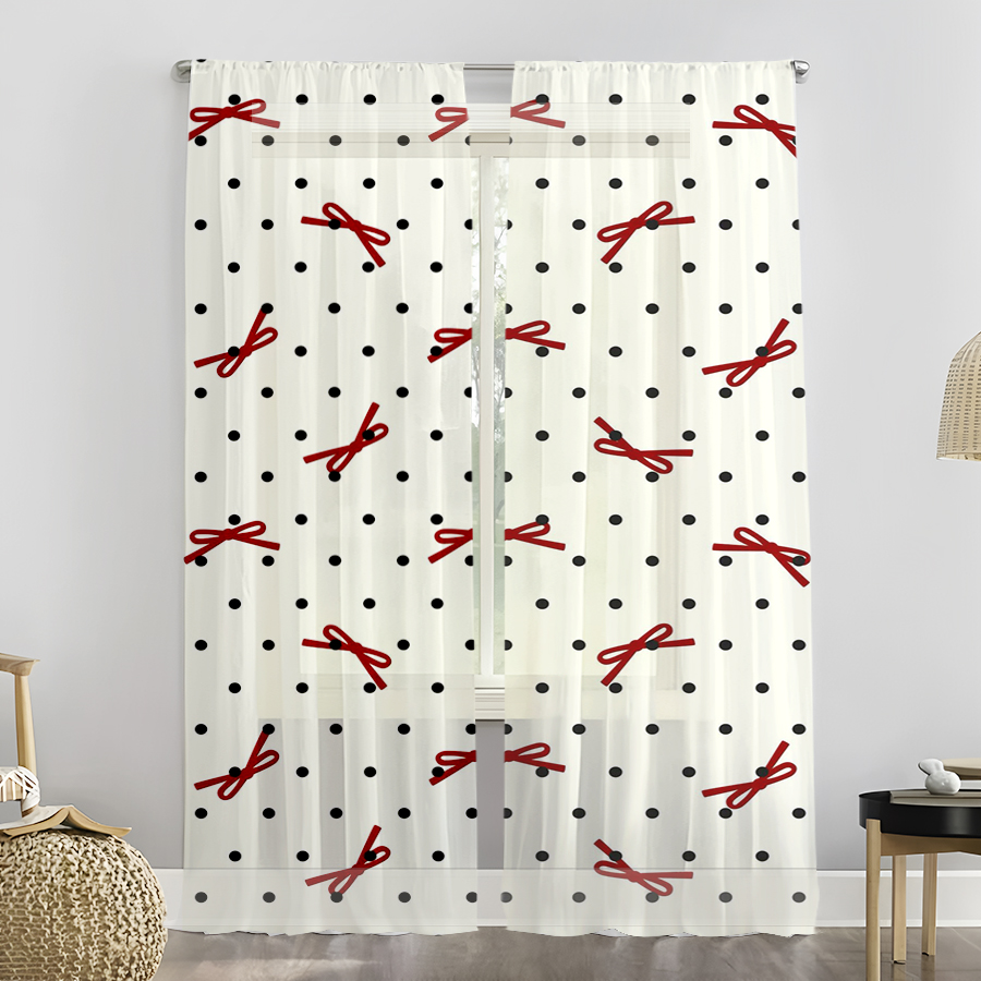 2PCS Christmas Curtains, Black - Curtain Rods review and price