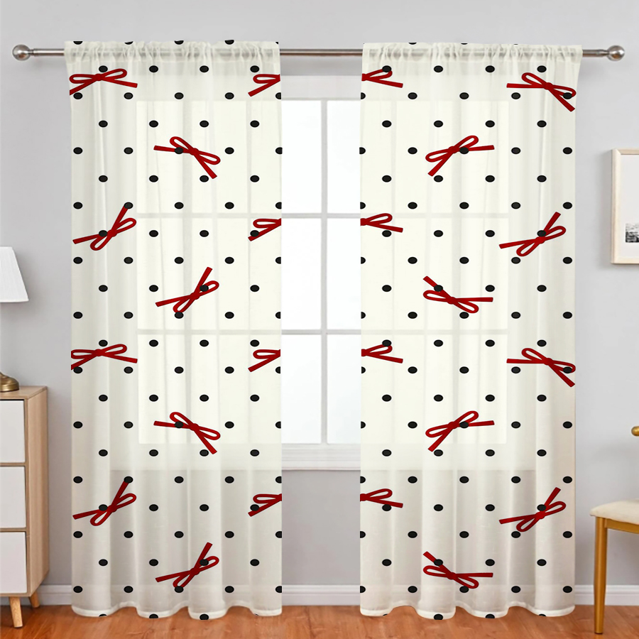 2PCS Christmas Curtains, Black - Curtain Rods review and price