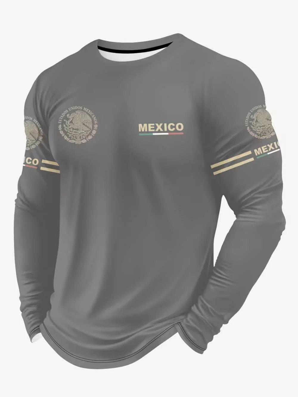 Men's Mexico Eagle Print T‑Shi - Wallpaper review and price