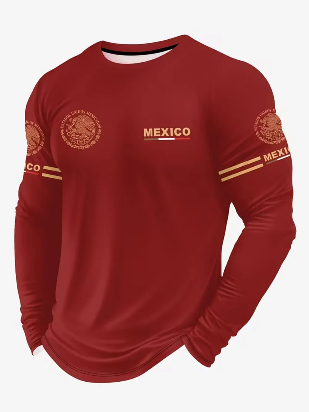 Men's Mexico Eagle Print T‑Shi - Wallpaper review and price