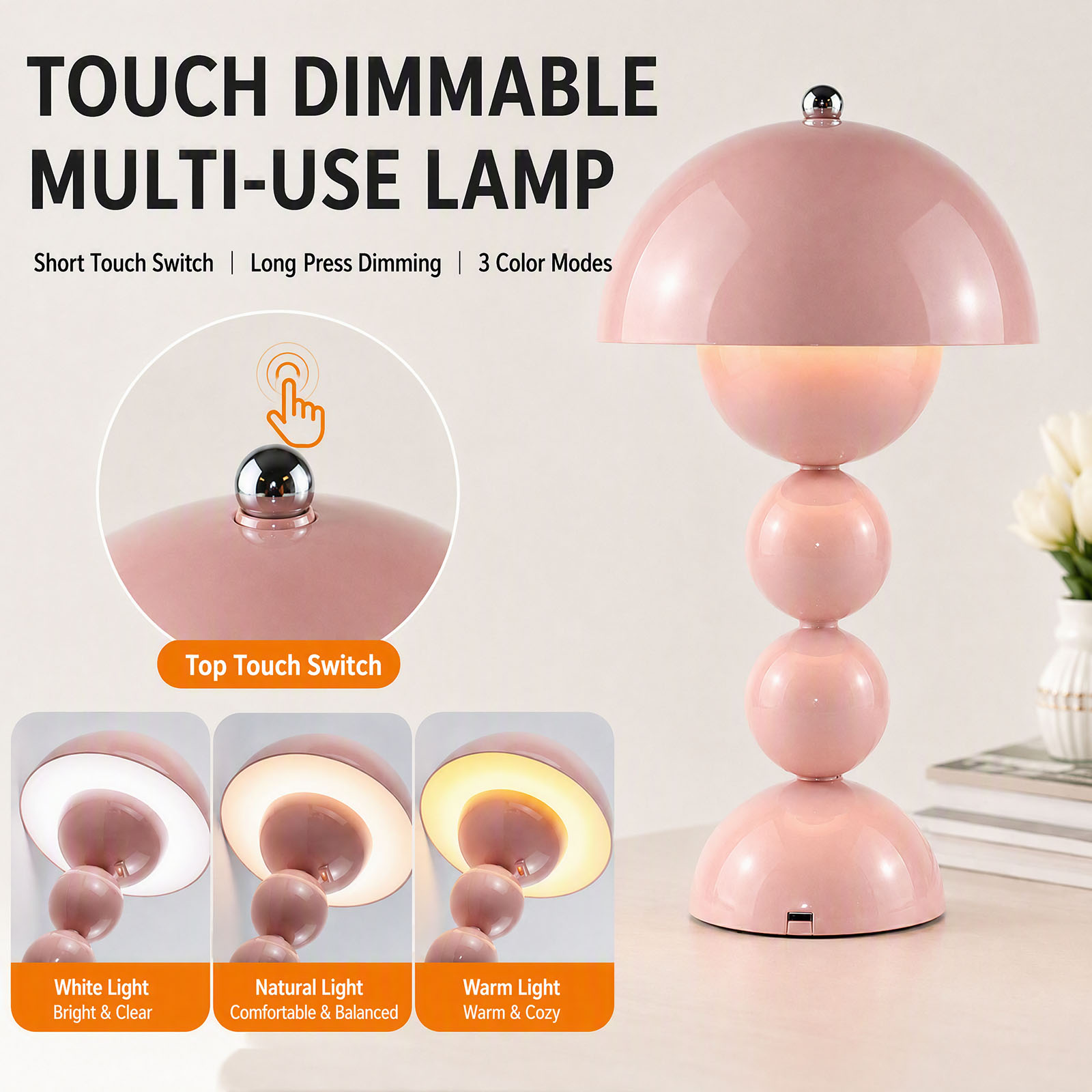 USB Mushroom Bud LED Table Lam - Light Switch review and price