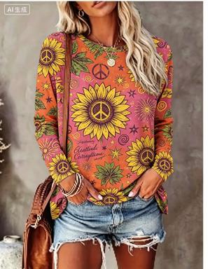 Women Long Sleeve T‑Shirt Hipp - Wallpaper review and price