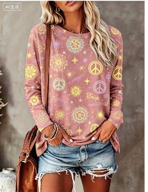 Women Long Sleeve T‑Shirt Hipp - Wallpaper review and price