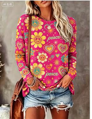 Women Long Sleeve T‑Shirt Hipp - Wallpaper review and price