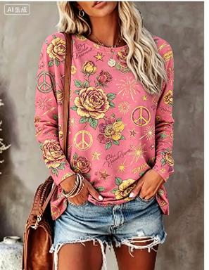 Women Long Sleeve T‑Shirt Hipp - Wallpaper review and price