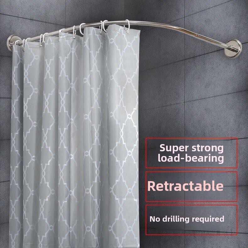 Arc Shaped Bathroom Shower Rod - Curtain Rods review and price