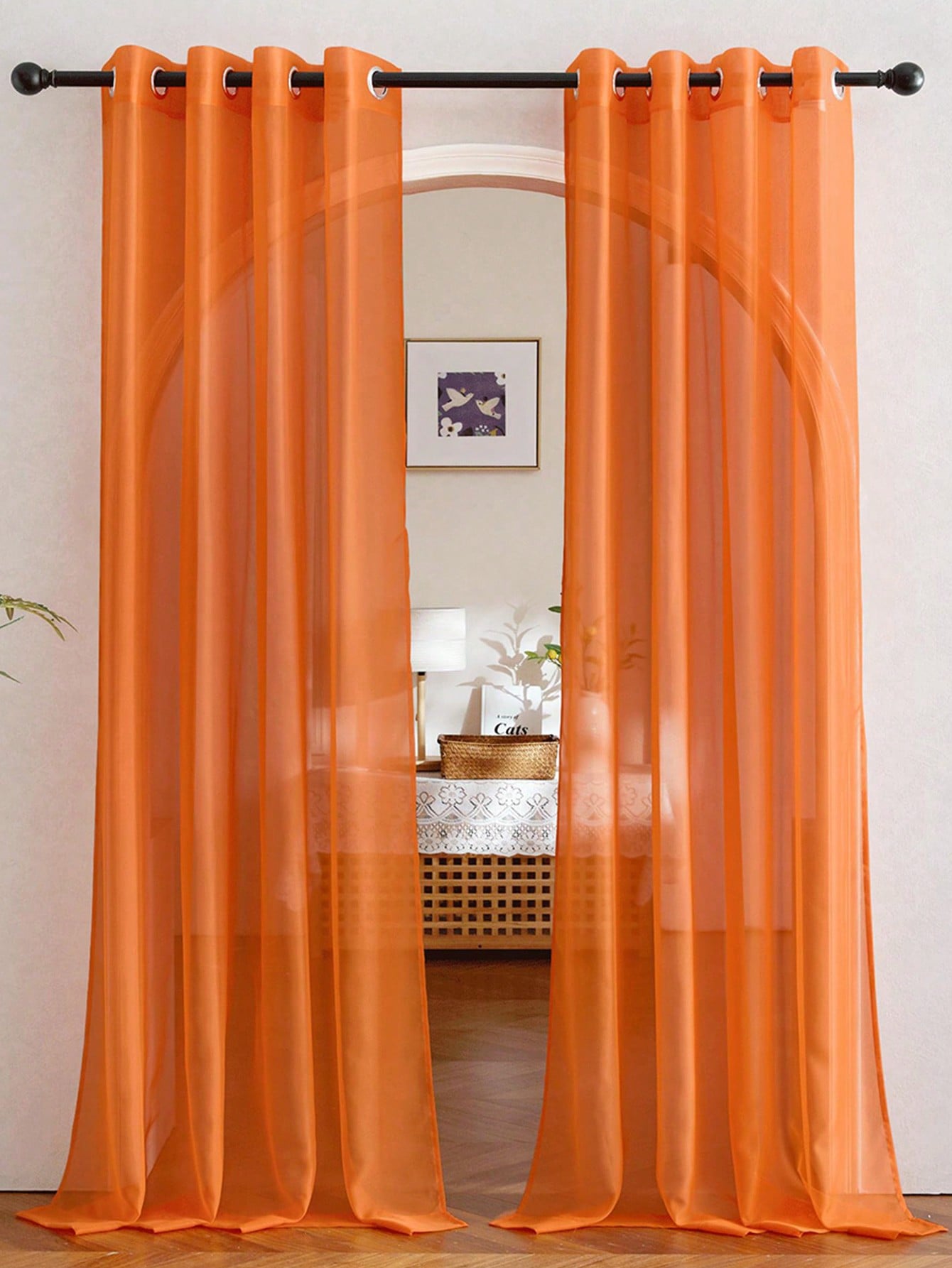 1pc Elegant Transparent Orange - Curtain Rods review and price