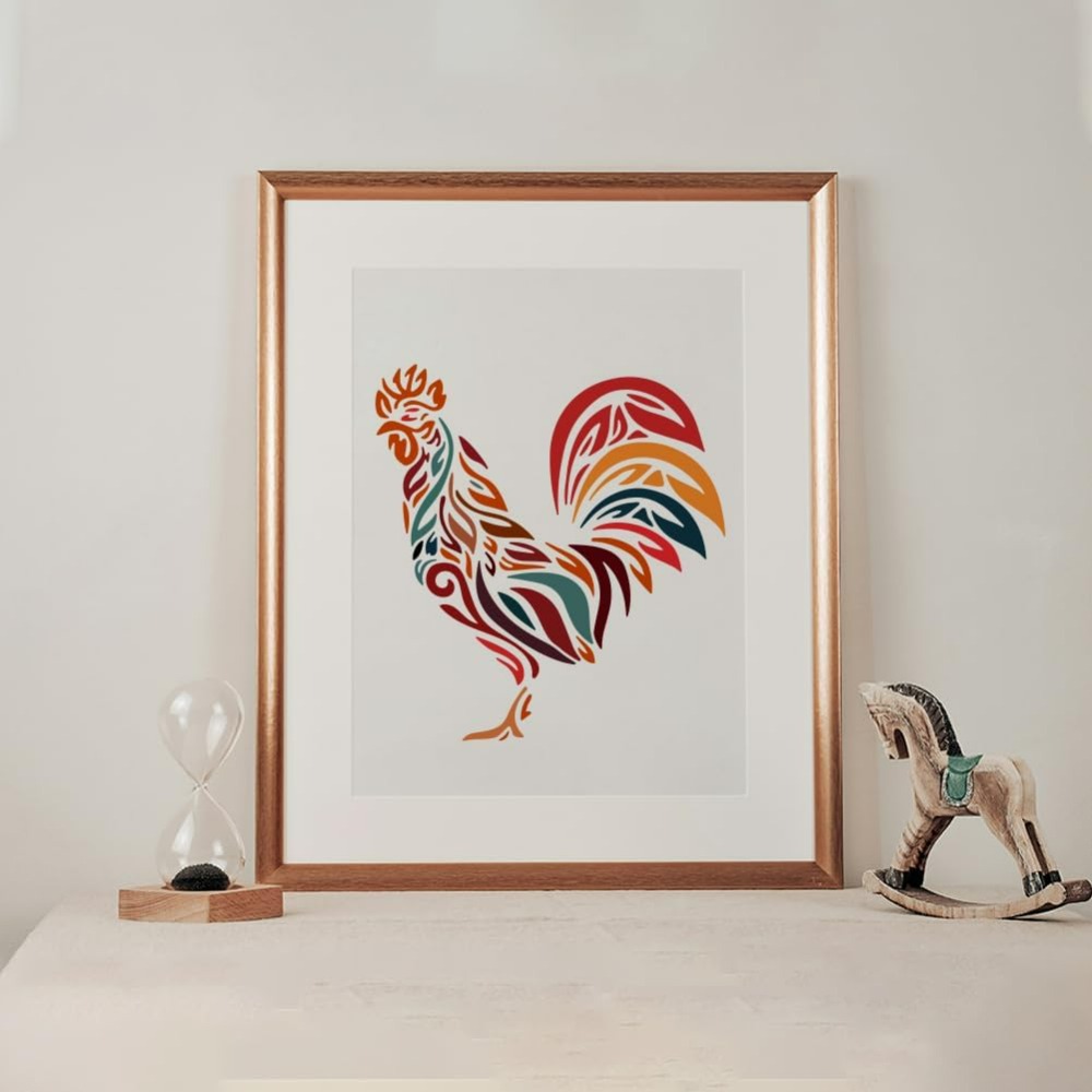 Chicken Stencil 11.8×11.8inch  - Paint Brush review and price