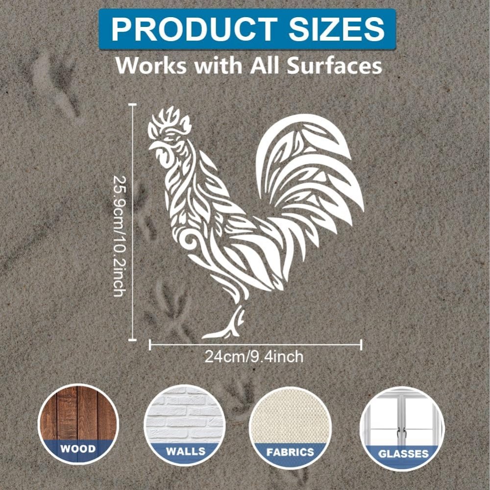 Chicken Stencil 11.8×11.8inch  - Paint Brush review and price