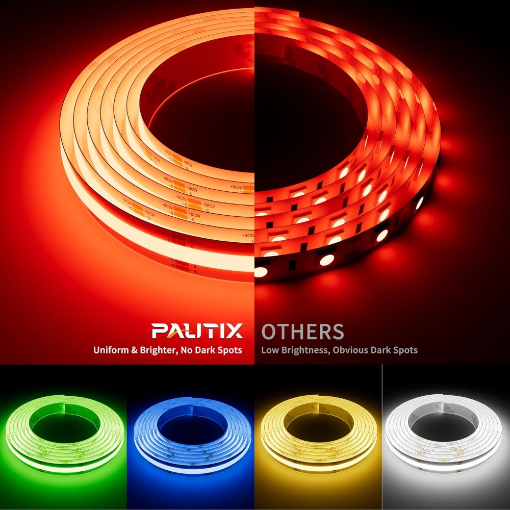 5V USB COB RGB LED Strip Light - Led Strip Lights review and price