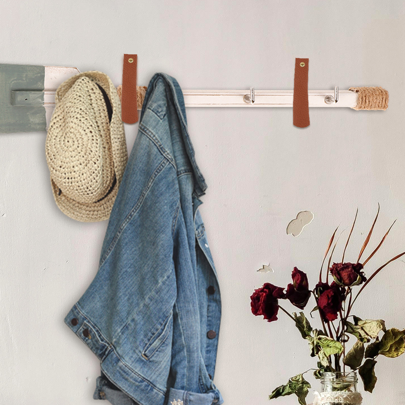 4Pcs Bohemian Style Wall Mount - Curtain Rods review and price