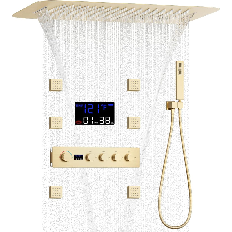 Brass Brushed Gold Digital Dis - Faucet review and price