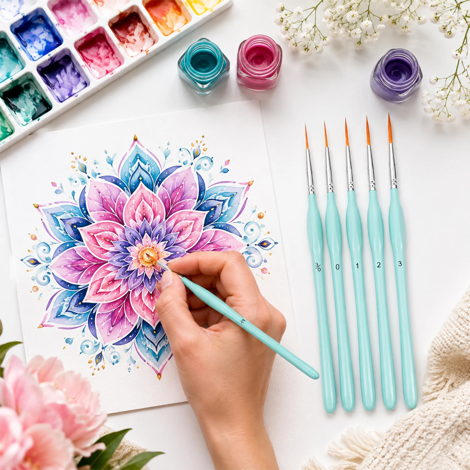 6pcs Rigger Paint Brushes Set, - Paint Brush review and price