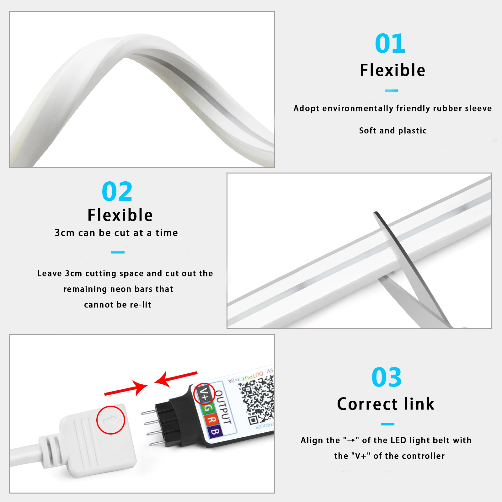 1-5m RGB LED Neon Strip Light  - Led Strip Lights review and price